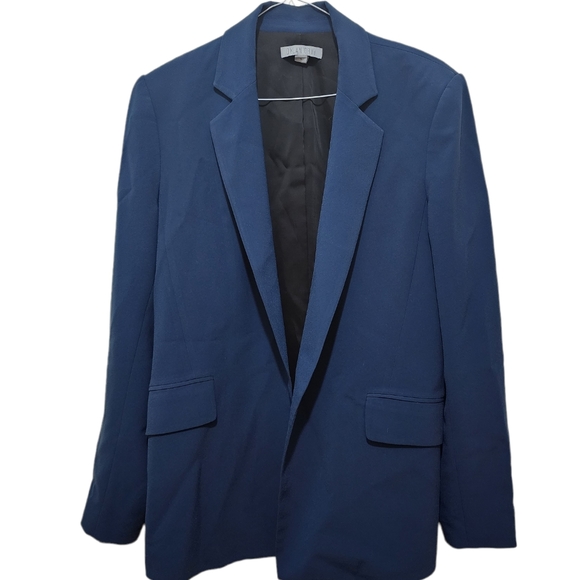 Dylan Gray Womens Blue Crepe Blazer Jacket - Picture 1 of 5